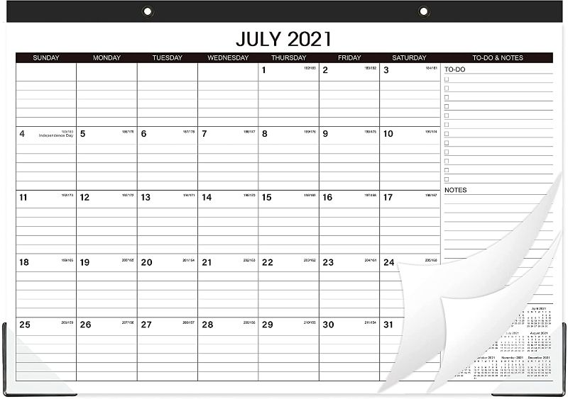 Photo 2 of Desk Calendar 2021 - Large 12-Month Monthly Desk Calendar, 22 x 17 Inch, Desk Mat; January 2021 to December 2021, big blocks with rulers, to-do list and notes, best desk calendar to organize
10 PACK