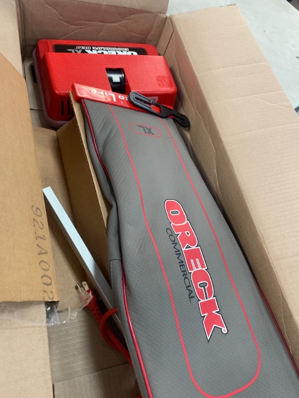 Photo 3 of Oreck Commercial U2000RB-1 Commercial 12-1/2 in. x 9-1/4 in. x 47-3/4 in. Upright Vacuum - Red/Gray