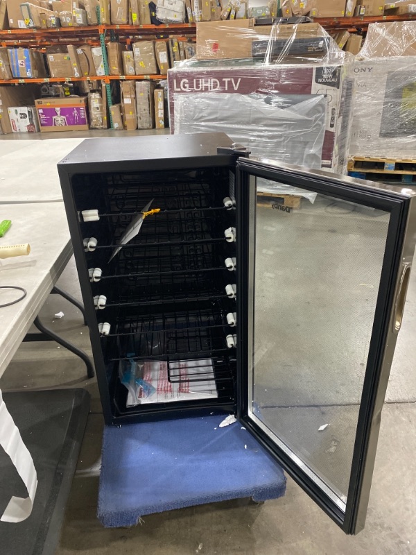 Photo 1 of Danby 36 Bottle Free-Standing Wine Cooler in Stainless Steel DAMAGED, PLEASE SEE PHOTOS 
