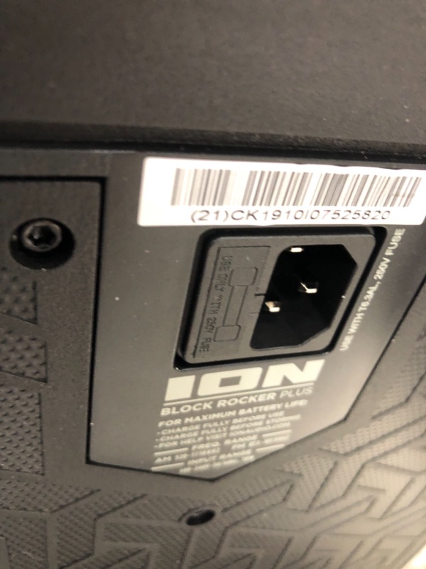 Photo 1 of Ion Audio Block Rocker Plus 100W Portable Speaker, Battery Powered with Bluetooth, Microphone & Cable, Am