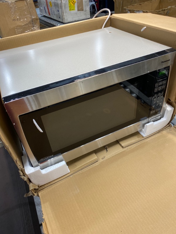 Photo 2 of Panasonic Microwave Oven NN-SN966S Stainless Steel Countertop/Built-In with Inverter Technology and Genius Sensor, 2.2 Cubic Foot, 1250W
