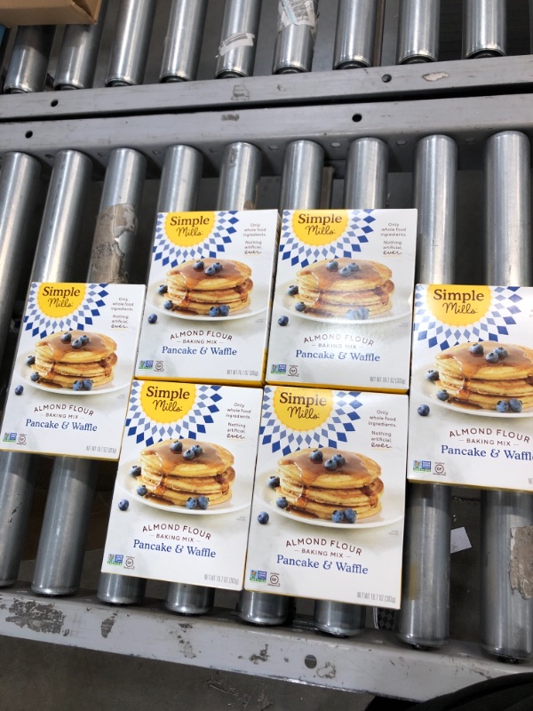 Photo 1 of Simple Mills Almond Flour Pancake Mix & Waffle Mix, Gluten Free, Good for Breakfast, Nutrient Dense, 10.7oz, 6 Count- BEST BY: 10/15/2021
