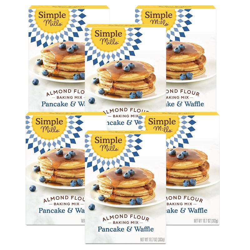 Photo 1 of Simple Mills Almond Flour Pancake Mix & Waffle Mix, Gluten Free, Good for Breakfast, Nutrient Dense, 10.7oz, 6 Count- BEST BY: 10/15/2021
