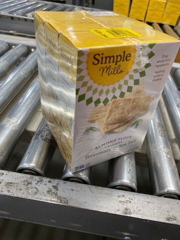 Photo 2 of ***BEST BY 9/13/2021*** Simple Mills Almond Flour Crackers, Rosemary & Sea Salt, Gluten Free, Flax Seed, Sunflower Seeds, Corn Free, Low-Calorie Snacks, Nutrient Dense, 4.25oz, 3 Count
