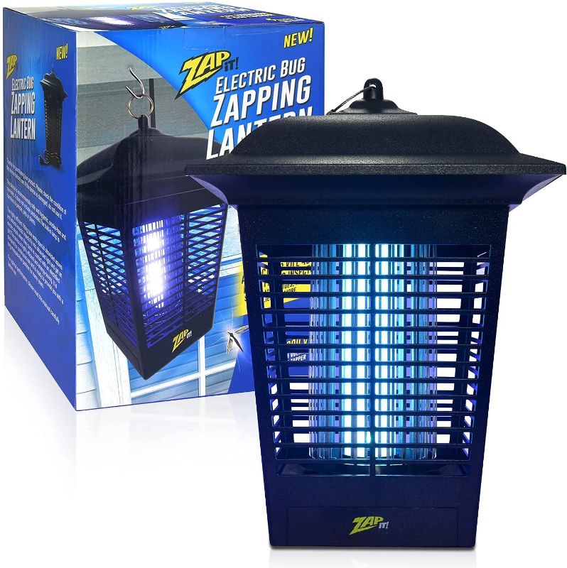 Photo 1 of ZAP IT! Electric Indoor/Outdoor Bug Zapper (3,000 Volt) Waterproof 360 Degree Mosquito, Bug, and Insect Killer - Non-Toxic Attractant UV Light and Electric Shock - Bug Collector to Easily Clean
