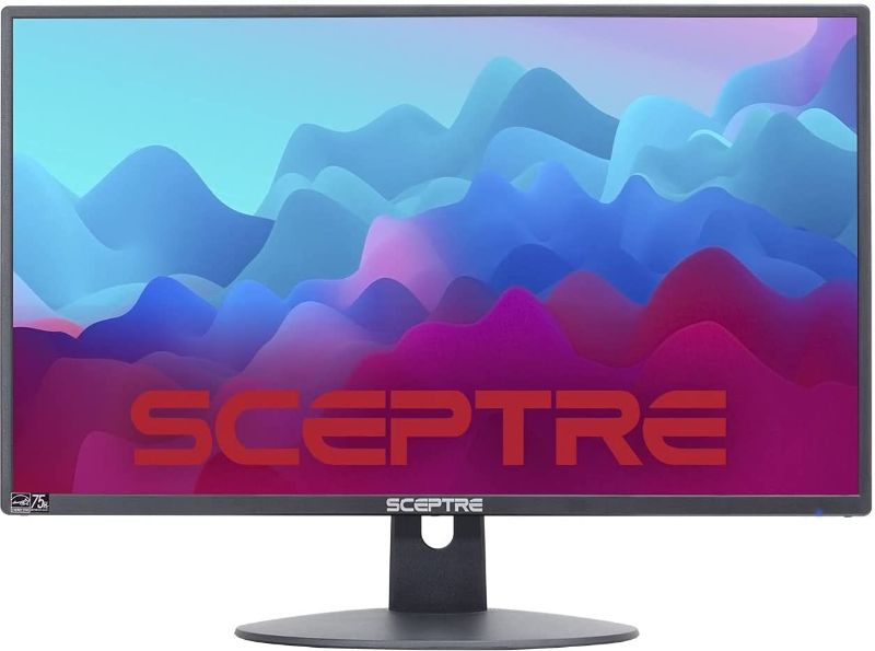 Photo 1 of Sceptre 20" 1600 x 900 75Hz LED Monitor 2X HDMI VGA Built-in Speakers, Machine Black Wide Viewing Angle 170° (Horizontal) / 160° (Vertical) Machine Black 2021 (E209W-16003RT)
