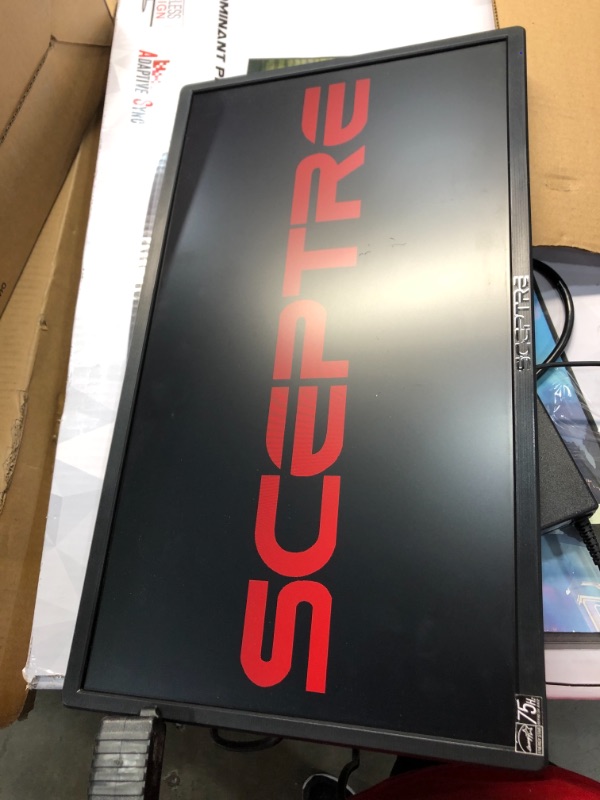 Photo 1 of Sceptre 20" 1600 x 900 75Hz LED Monitor 2X HDMI VGA Built-in Speakers, Machine Black Wide Viewing Angle 170° (Horizontal) / 160° (Vertical) Machine Black 2021 (E209W-16003RT)
