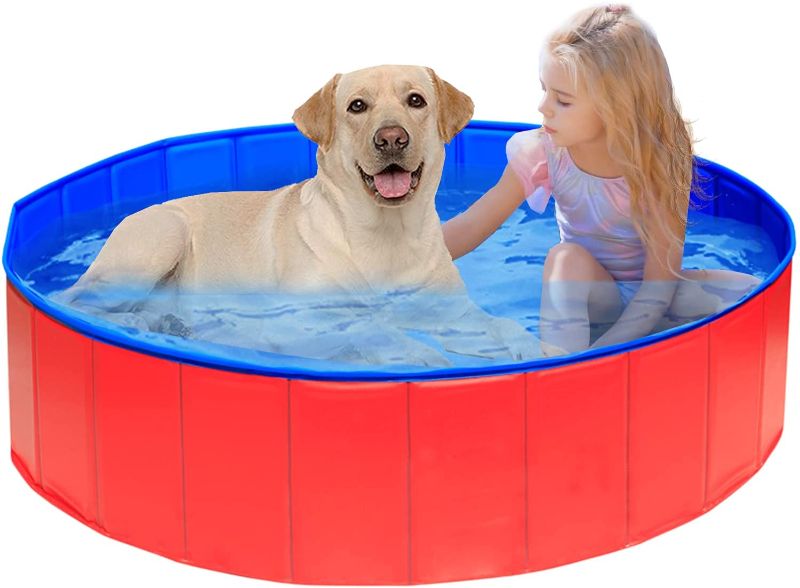 Photo 1 of UMARDOO Foldable Dog Pool - Pet Bath Pool, Swimming Pool Portable PVC Pet Paddling Bath Tub for Cats
