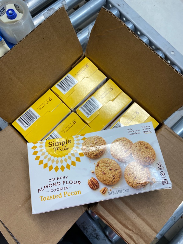 Photo 2 of ***BEST BY 6/21/2021*** Simple Mills Almond Flour Toasted Pecan Cookies, Gluten Free and Delicious Crunchy Cookies, Organic Coconut Oil, Good for Snacks, Made with whole foods, 6 Count (Packaging May Vary)
