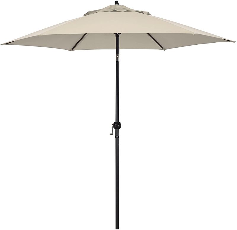 Photo 1 of Astella 9' Rd Crank Open Tilting Market Umbrella, Antique Beige
