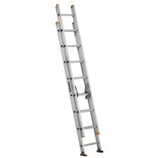 Photo 1 of 16 ft. Aluminum Extension Ladder with 200 lbs. Load Capacity Type III Duty Rating
