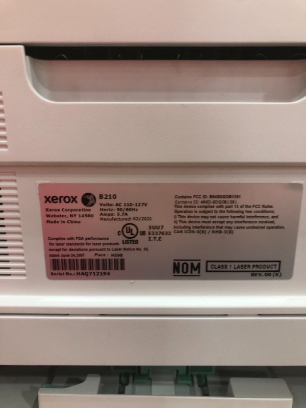 Photo 3 of Xerox B210DNI Monochrome Laser Printer,  White
