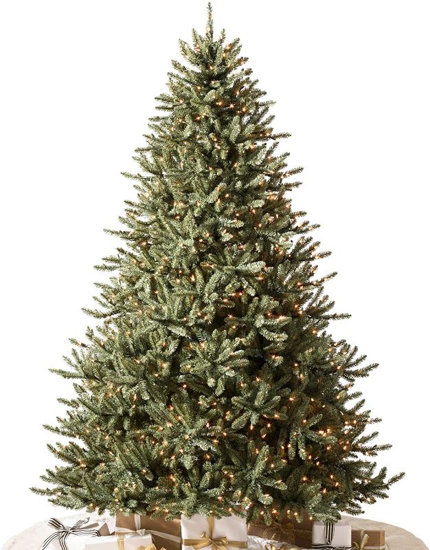Photo 1 of Balsam Hill 7ft Premium Pre-lit Artificial Christmas Tree 'Traditional' Classic Blue Spruce with Clear LED Lights, Storage Bag