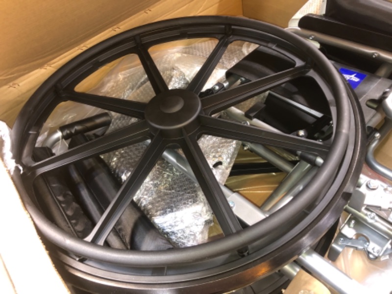 Photo 3 of 18" Medline Lightweight & User-Friendly Wheelchair, Gray
