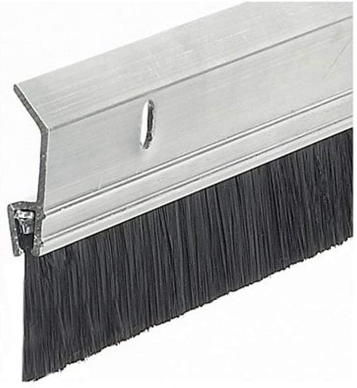 Photo 1 of 2" x 36"- Frost King Extra Brush Door Sweep, Silver-Aluminum
