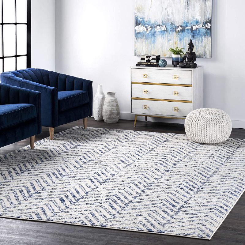 Photo 1 of 8' X 11'- nuLOOM Rosanne Geometric Area Rug, Blue
