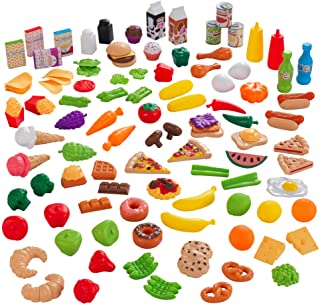 Photo 1 of KidKraft 115-Piece Deluxe Tasty Treats Pretend Play Food Set, Plastic Grocery and Pantry Items, Gift for Ages 3+