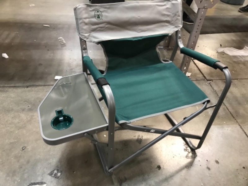 Photo 4 of (PUNCTURED SIDE TABLE; BENT LEG BASE)
Coleman Outpost Elite Deck Chair - Green