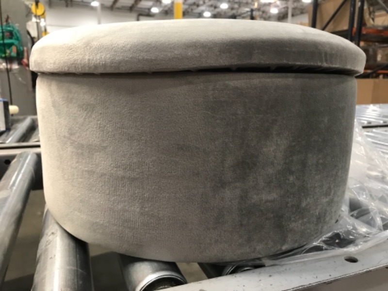Photo 1 of (lid does not sit even)
ibuyke storage stool grey round