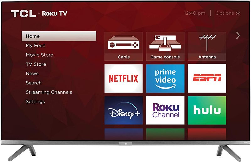 Photo 1 of TCL 55-inch 6-Series 4K UHD Dolby Vision HDR QLED Roku Smart TV - 55R635, 2021 Model , Black
