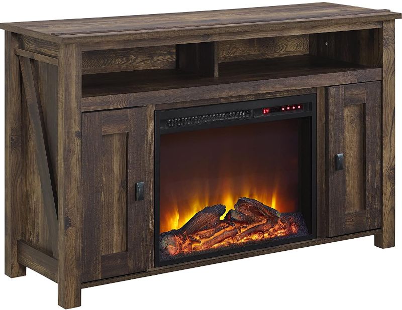 Photo 1 of Ameriwood Home Farmington Electric Fireplace TV Console for TVs up to 50", Rustic,1794096COM
