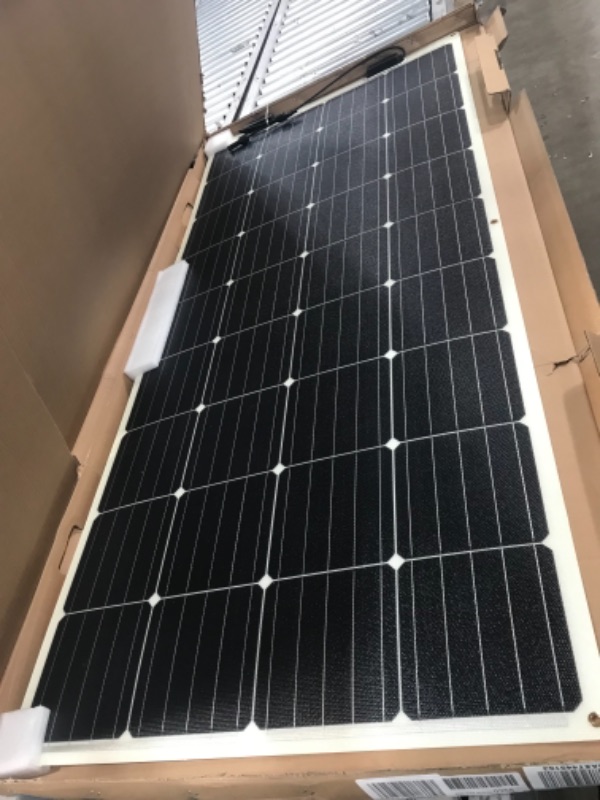 Photo 2 of 175-Watt 12-Volt Extremely Flexible Ultra-Thin and Light Weight Monocrystalline Solar Panel for RVs and Boats
