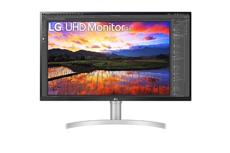 Photo 1 of LG - 32" UltraFine IPS UHD Monitor with FreeSync - White
