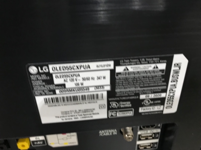 Photo 1 of LG OLED55CXPUA Alexa Built-In CX 55" 4K Smart OLED TV (2020)
