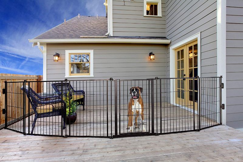 Photo 1 of Carlson Pet Products 3-in-1 Weather-Resistant Outdoor 144-Inch Wide Pet Gate