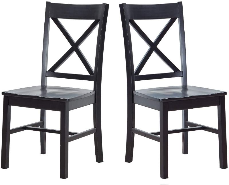 Photo 1 of Amazon Brand – Ravenna Home Solid Pine Dining Chair with Cutout Back