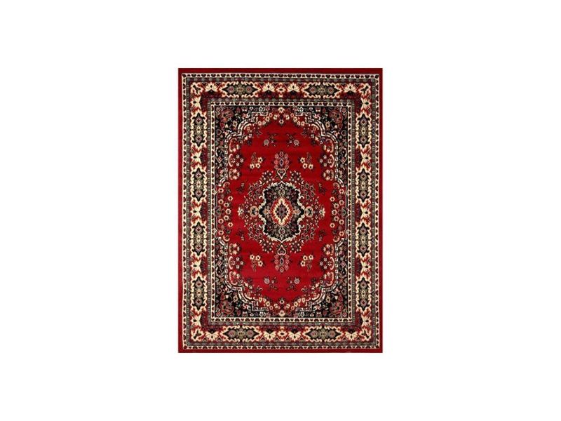 Photo 1 of  7 ft. 8 in. x 10 ft. 7 in. Premium Sakarya Area Border Rug - Claret