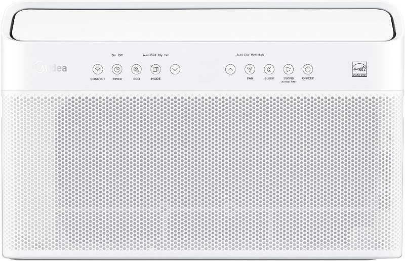 Photo 1 of Midea 8,000 BTU Smart Inverter U-Shaped Window Air Conditioner, 35% Energy Savings, Extreme Quiet, MAW08V1QWT
