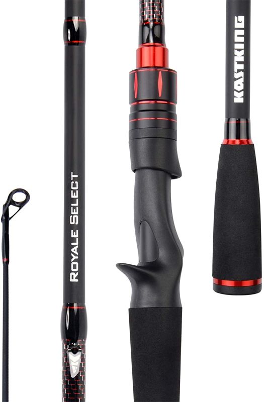 Photo 1 of KastKing Royale Select Fishing Rods, Casting Models Designed for Bass Fishing Techniques,1 & 2-pc Fishing Rods for Fresh & Saltwater,Tournament Quality & Performance, Premium Fuji Components

