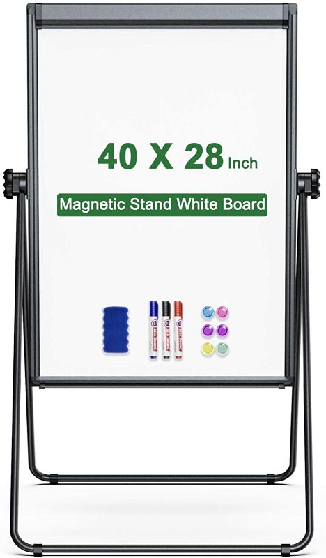 Photo 1 of Stand White Board Magnetic 40 x 28 inches Dry Erase Board Double Sided Adjustable Flip Chart Easel Portable Whiteboard with Flipchart Hook for Tabletop Presentation Discusssion Meeting Teaching, Black


//MINOR DAMAGE WITH DENT 