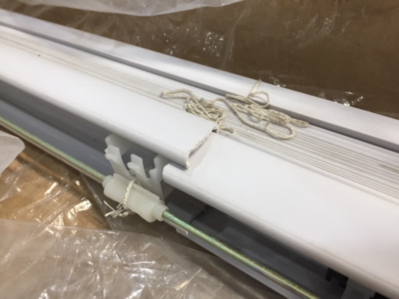 Photo 1 of US Window And Floor 2" Faux Wood 70.5" W x 36" H, Inside Mount Cordless Window Blinds, 70.5 x 36, Smooth White
