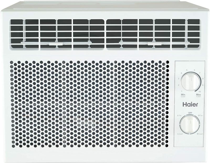 Photo 1 of Haier 5,050 BTU Mechanical Window Air Conditioner for Small Rooms up to 150 sq ft, 5000 115V, White
