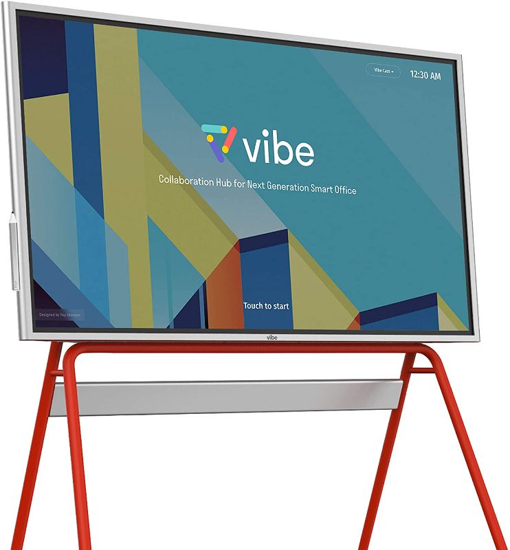 Photo 1 of Vibe All-in-one Computer Real-time Interactive Whiteboard, Video Conference Collaboration, Robust App Ecosystem, Smart Board for Classroom and Business W/ 55" 4K UHD Touch Screen (No Stand Included)
