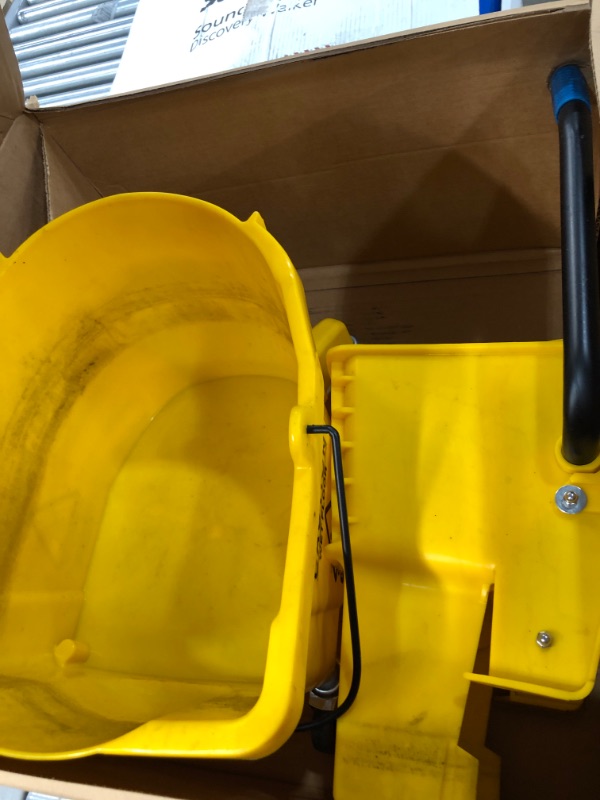 Photo 2 of  Commercial Mop Bucket With Side Press Wringer, 26 Quart Capacity, Yellow
