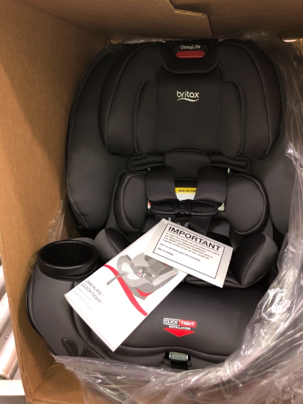 Photo 2 of Britax One4Life ClickTight All-In-One Car Seat – 10 Years of Use – Infant, Convertible, Booster – 5 to 120 Pounds, Cool Flow Moisture Wicking Fabric, Cool N Dry Charcoal [Amazon Exclusive]
