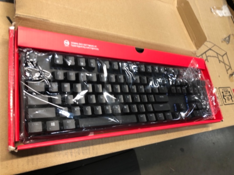 Photo 2 of HyperX Alloy Origins - Mechanical Gaming Keyboard, Software-Controlled Light & Macro Customization, Compact Form Factor, RGB LED Backlit - Clicky HyperX Blue Switch,
