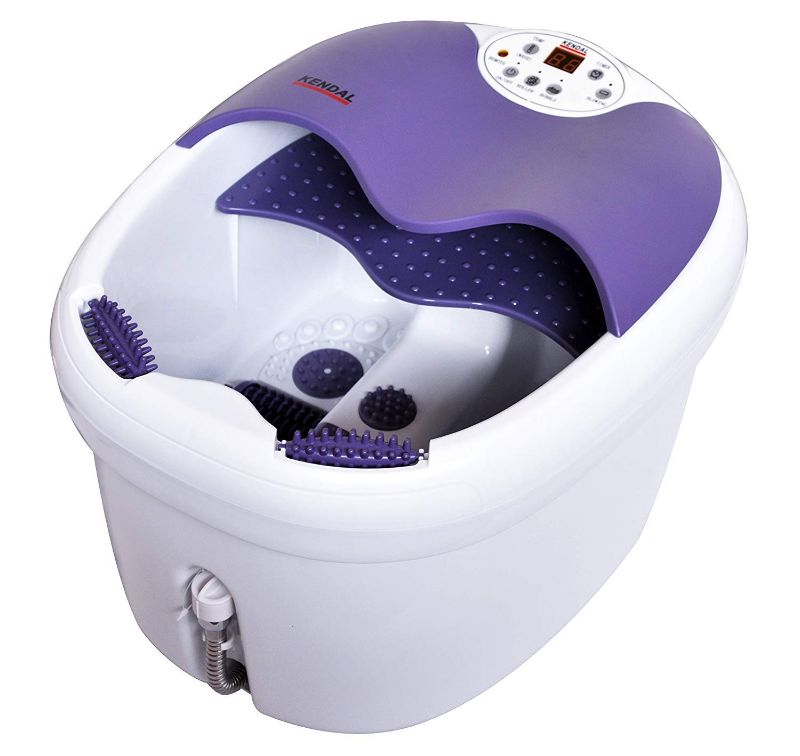 Photo 1 of All in one Foot spa Bath Massager w/Motorized Rolling Massage, Heat, Wave, O2 Bubbles, Water Fall, Blowing hot air to Dry feet, Digital Temperature Control LED Display FBD1023
