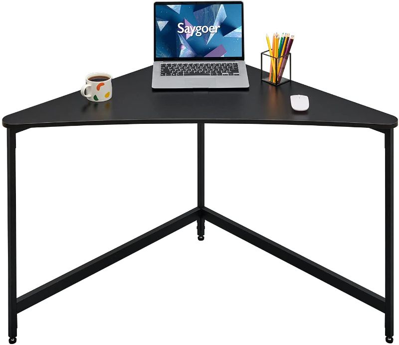 Photo 1 of Missing hardware
Saygoer Industrial Corner Desk Triangle Computer Desk for Small Spaces Home Office Workstation Laptop Gaming Table Study Writing Student Desk, Black
