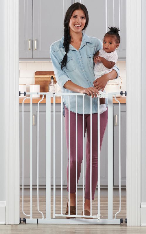 Photo 1 of Regalo Easy Step Extra Tall Walk-Through Gate, White, 41-in
