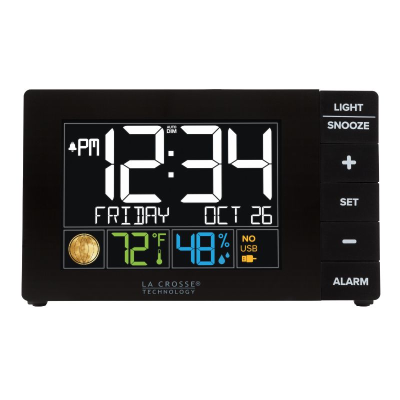 Photo 1 of La Crosse Technology Color Alarm Clock with Temperature and USB Port
