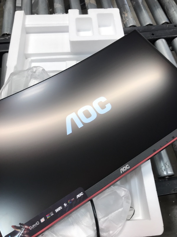 Photo 2 of AOC C24G1 24" Curved Frameless Gaming Monitor, FHD 1080p, 1500R VA panel, 1ms 144Hz, FreeSync, Height adjustable, VESA, 3-Year Zero Dead Pixels Black
