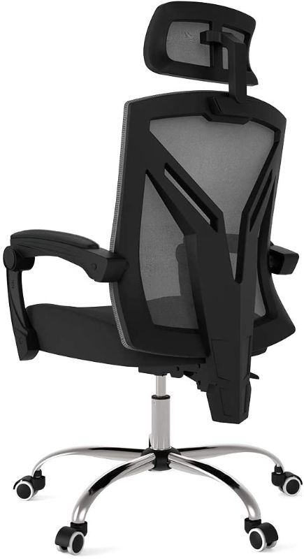 Photo 1 of Hbada Ergonomic Home Office Chair - High-Back Desk Chair Racing Style with Lumbar Support - Height Adjustable Seat,Headrest- Breathable Mesh Back - Soft Foam Seat Cushion, Black

Dirty and used but like new 