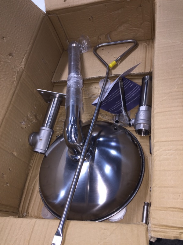 Photo 1 of CGOLDENWALL Combination Emergency Eyewash Shower Station Emergency Eye Wash Eyewash Station Emergency Shower System Eye and Face Wash Washer Station (304 Stainless Steel)