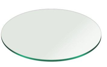 Photo 1 of 2 pack of Glass Table Top: 30" Round 3/8 Inch Thick Pencil Polish Tempered
