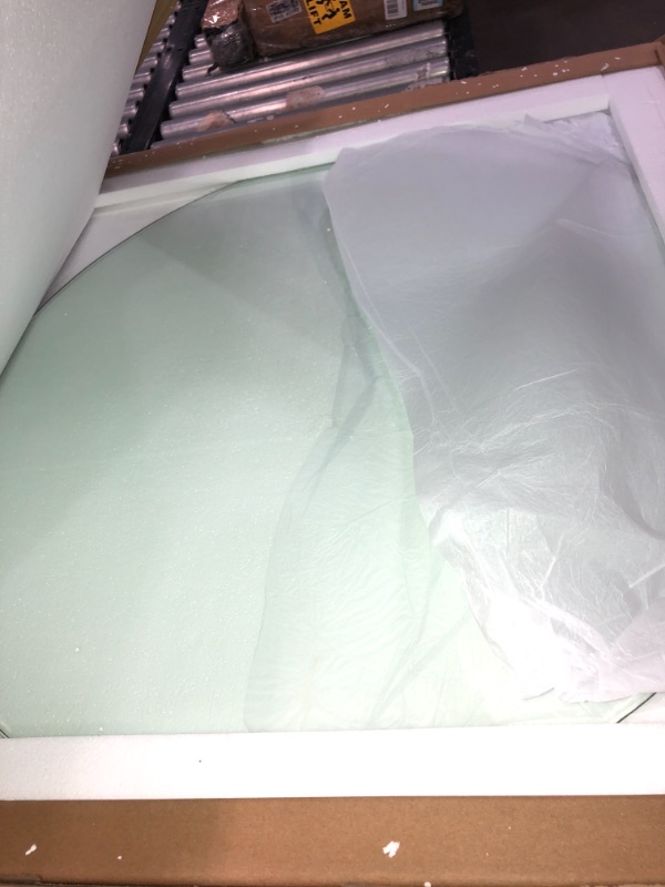 Photo 2 of 2 pack of Glass Table Top: 30" Round 3/8 Inch Thick Pencil Polish Tempered
