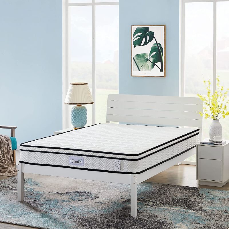 Photo 1 of  Mattress, Hbaid 8 Inch Memory Foam and Innerspring Hybrid Medium-Firm Feel Hybrid Mattress, Pocket Spring Mattress, Pressure Relieving Comfort Body Support, Bed-in-a-Box queen 